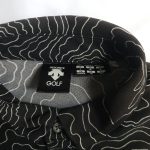 Descente Golf Men Topographic Print Golf Polo Shirt