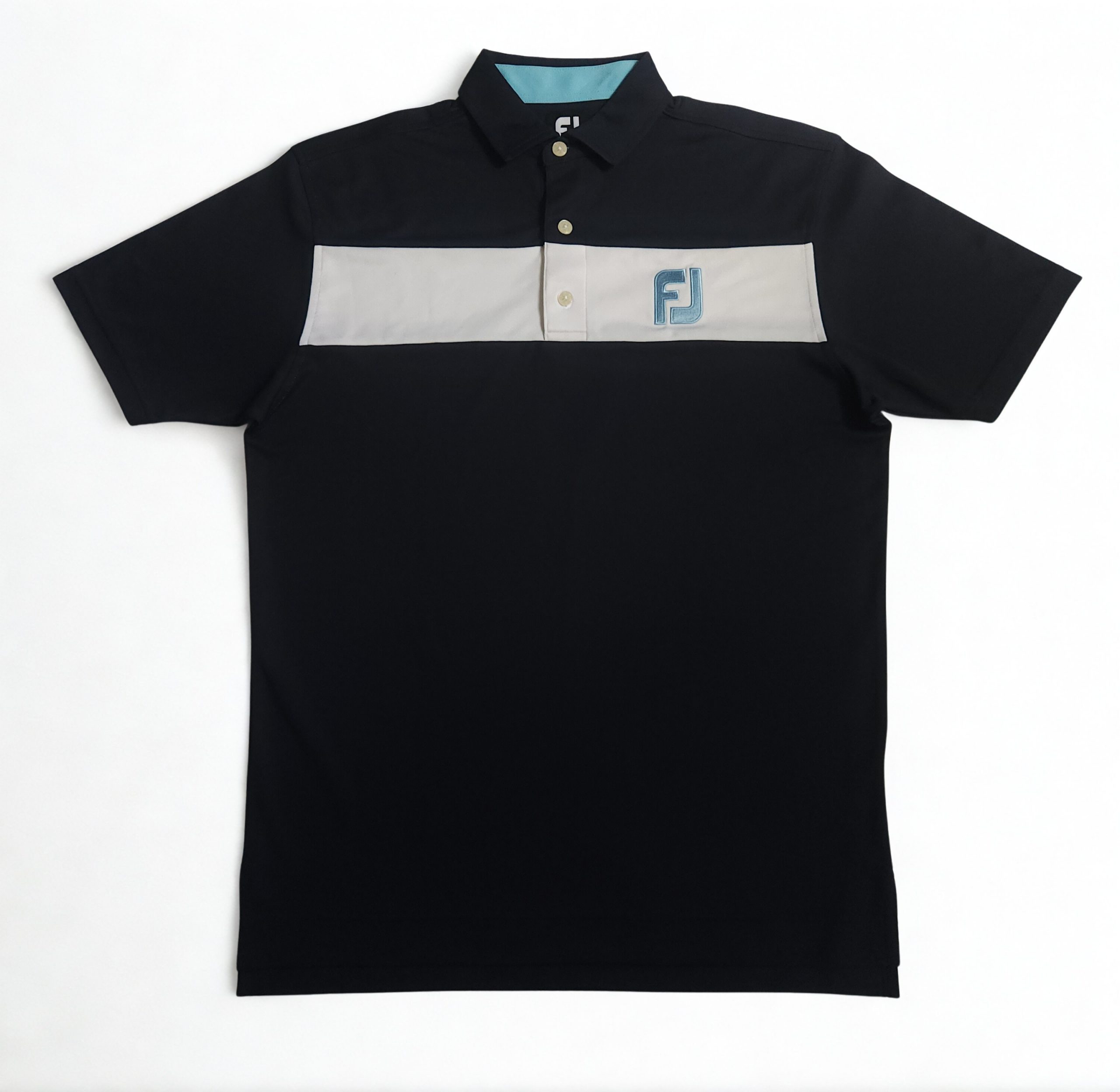 FootJoy Dark Blue Panel Men Golf Polo Shirt in Singapore