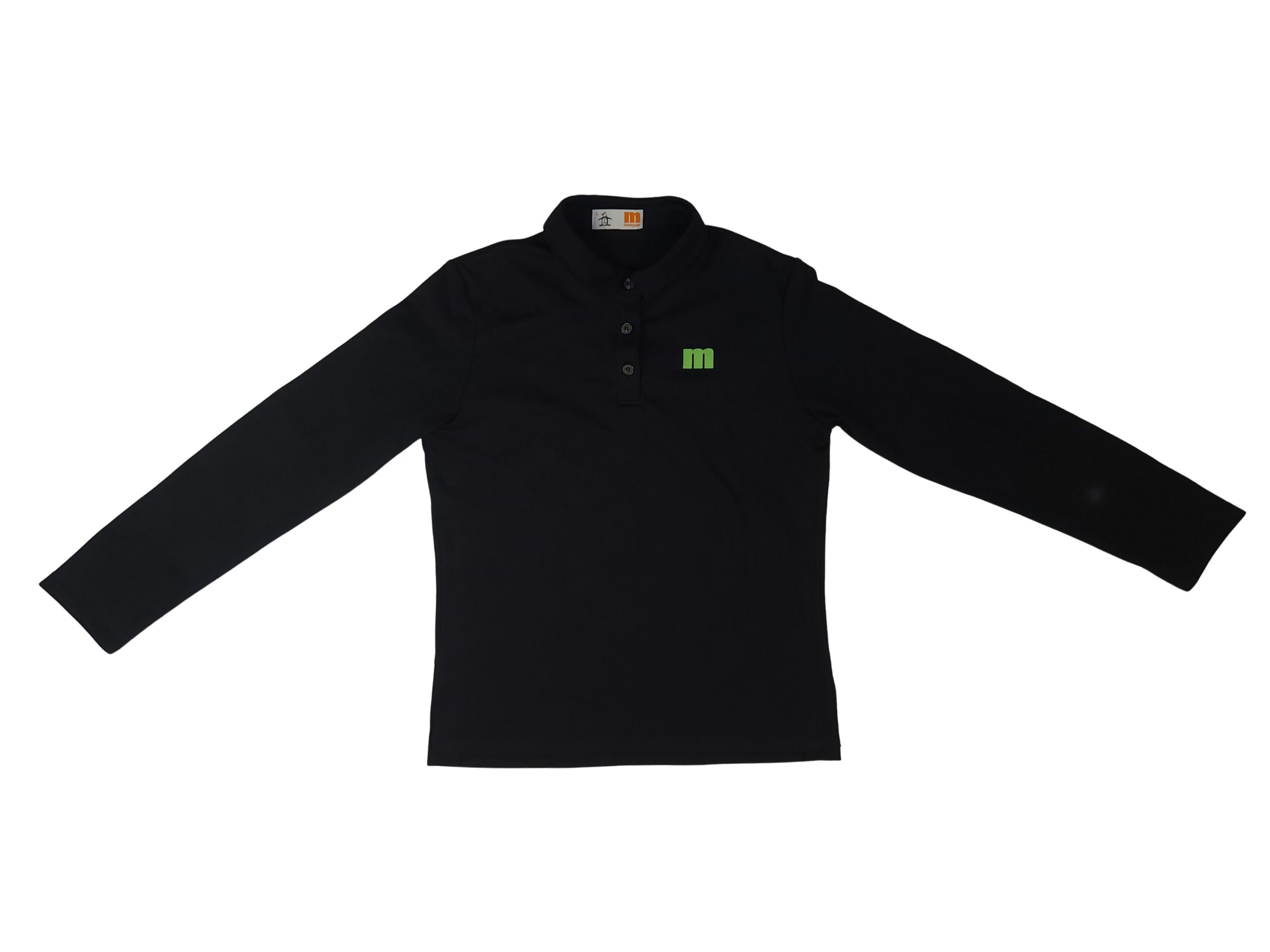 Munsingwear Long Sleeve Women Golf Black Polo Shirt