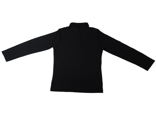 Munsingwear Long Sleeve Women Golf Black Polo Shirt
