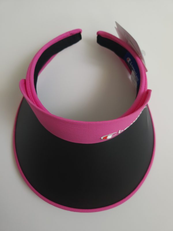 Champion Pink and Black UPF Golf Visor
