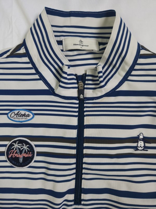 Munsingwear Quarter-Zip Striped Women Long Sleeve Golf Dress