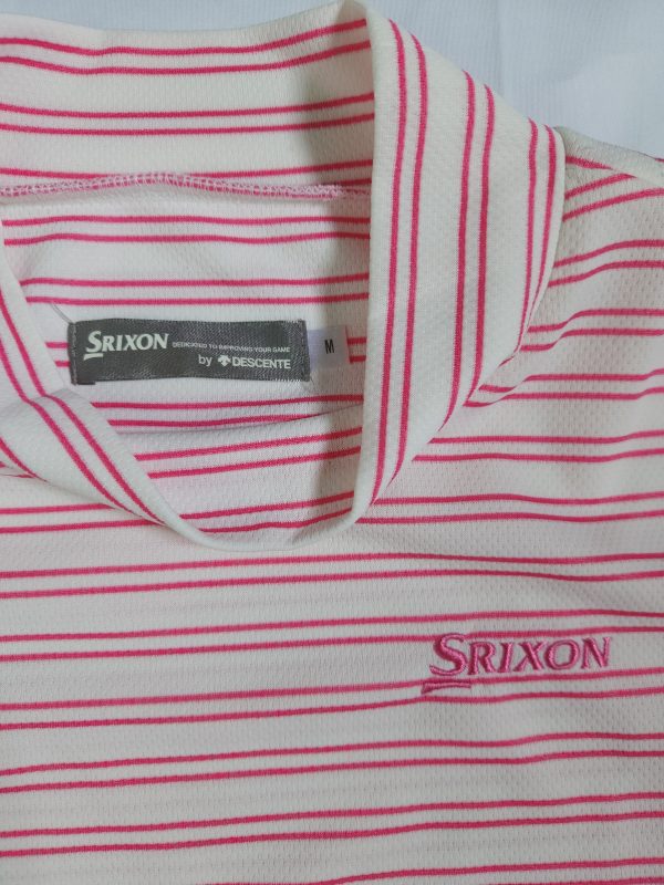 Srixon White Pink Mock Neck Women Top
