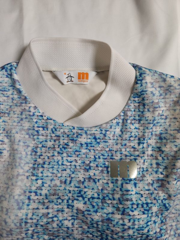 Munsingwear Blue Mozaic Print Women Sleeveless Golf Shirt