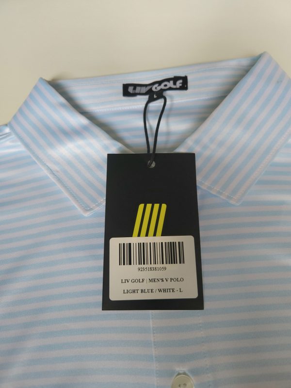 LIV Golf Men Striped Polo Shirt