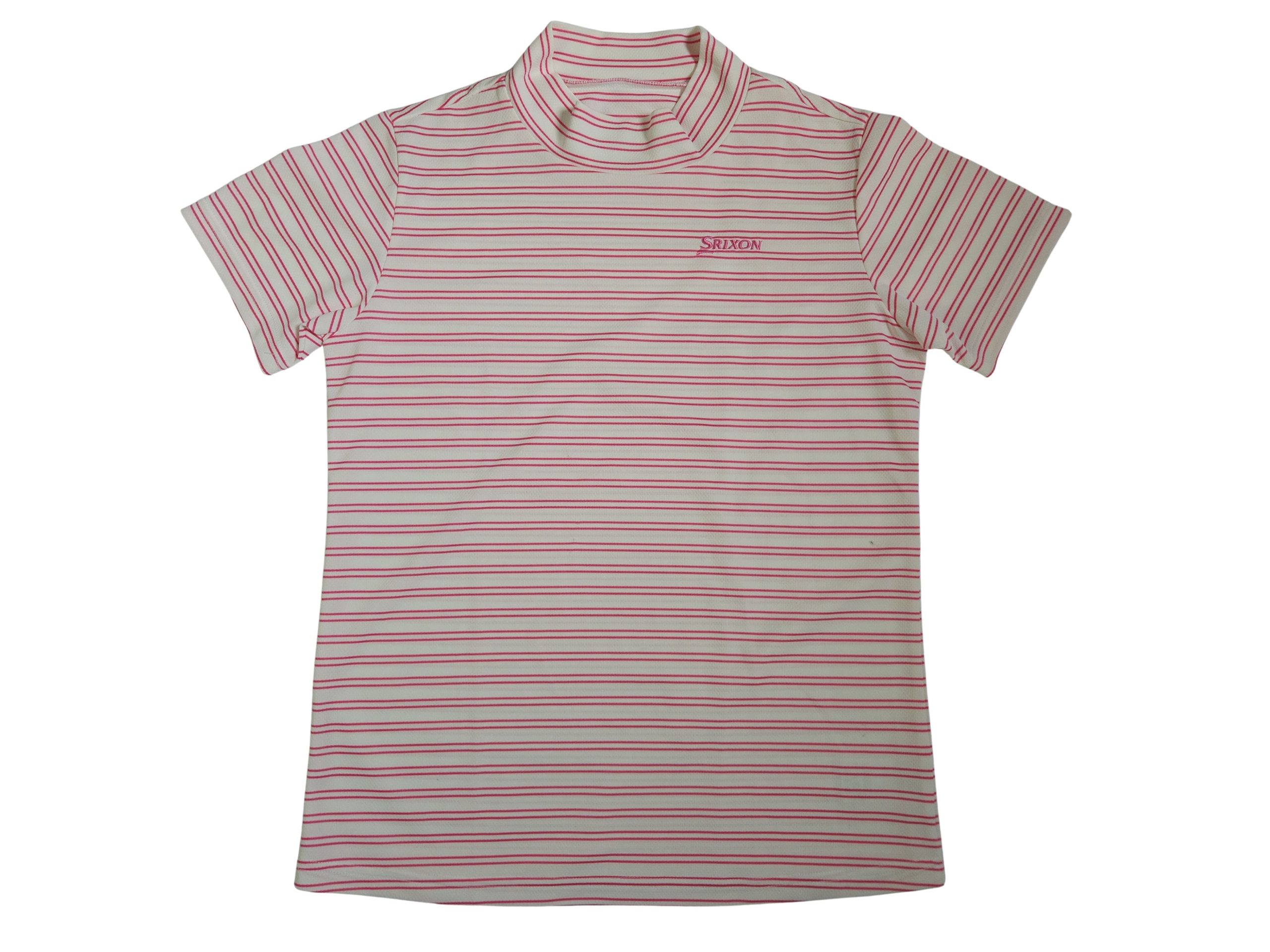 Srixon White Pink Mock Neck Women Golf Top